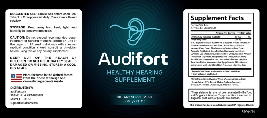 AudiFort Drops Label